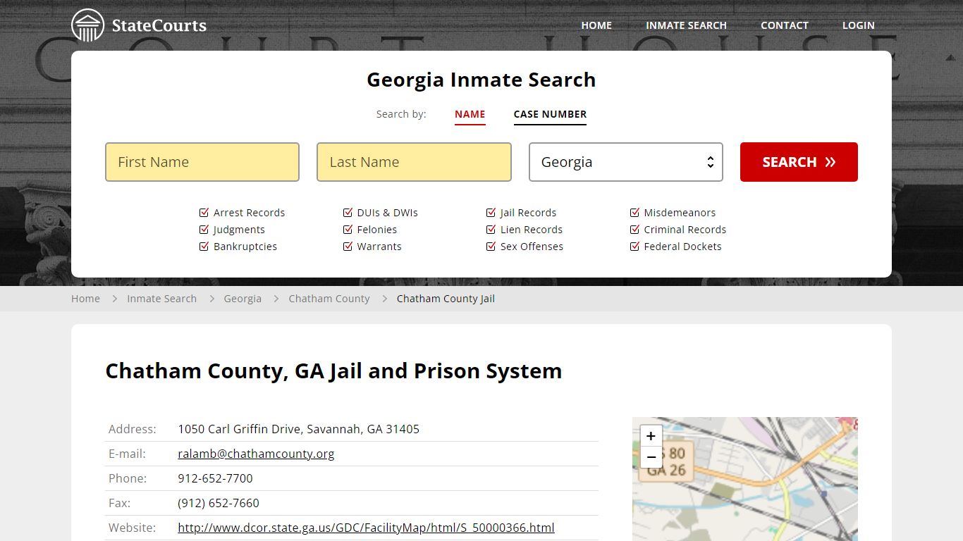Chatham County Jail Inmate Records Search, Georgia - State Courts